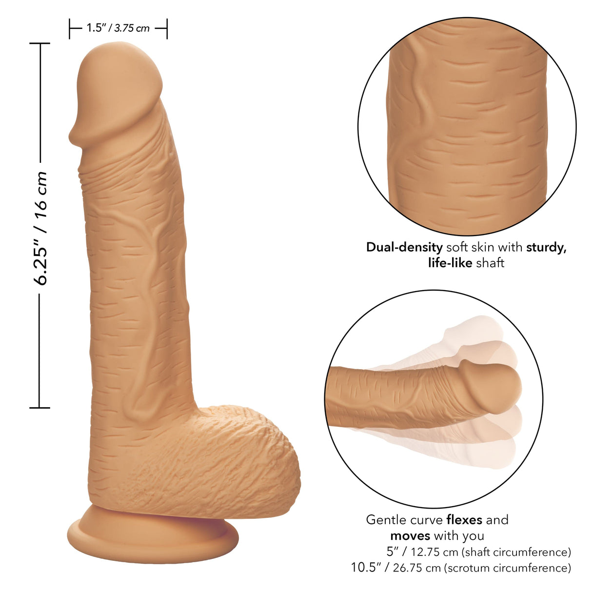 California Exotics - Dual Density Silicone Studs Realistic Dildo CherryAffairs