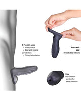 Manwan - RYZER Textured Penis Sleeve (Black) MW1002 CherryAffairs