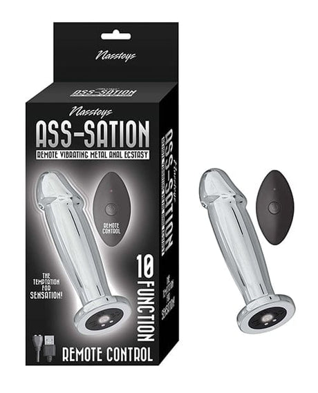 Nasstoys - Ass-sation Remote-Control Vibrating Metal Anal Plug (Silver) NST1027 CherryAffairs