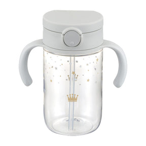 Richell - Axstars Baby Straw Cup Clear Tritan Training Water Bottle Mug  Light Gray 4945680204446 Baby Water Bottle