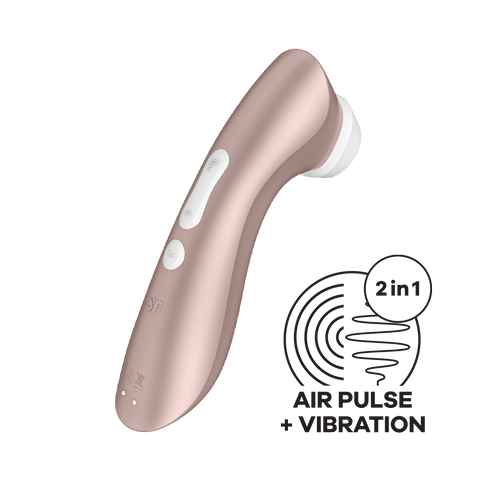 Satisfyer - Pro 2+ Air Pulse Vibration Rechargeable Clitoral Air Stimulator (Rose Gold)