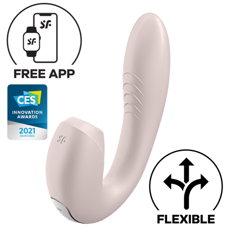 Satisfyer - Sunray Pengawal Aplikasi Stimulator Udara Klitoris dan Titik G Berganda