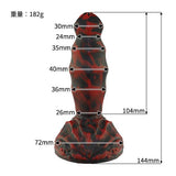 Tomax - Dark Dragon Slim Evil Fantasy Silicone Suction Cup Dildo (Red) CherryAffairs