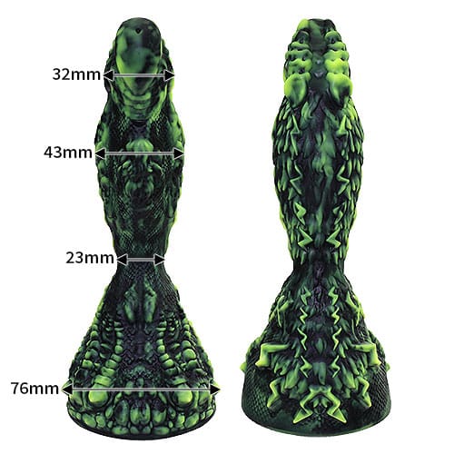 Tomax - Lightning Dragon Volt Yellow Hard Fantasy Silicone Suction Cup Dildo (Yellow) TM1097 CherryAffairs