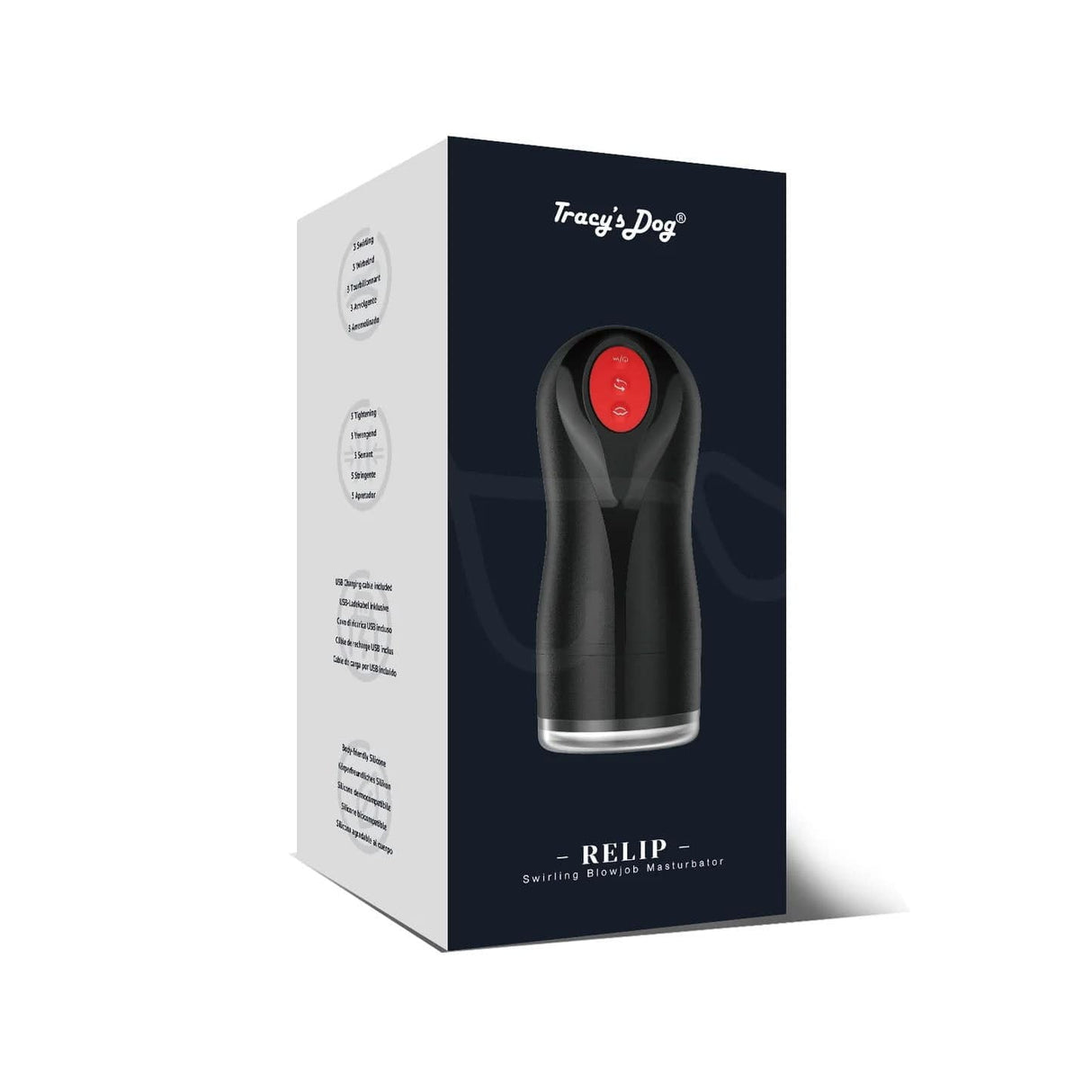 Tracy's Dog - Relip Swirling & Tightening Male Blowjob Masturbator (Black) TRD1035 CherryAffairs