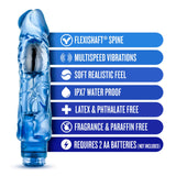 Blush Novelties - Naturally Yours Wild Ride Realistic Vibrating Dildo 9"    Realistic Dildo w/o suction cup (Vibration) Non Rechargeable