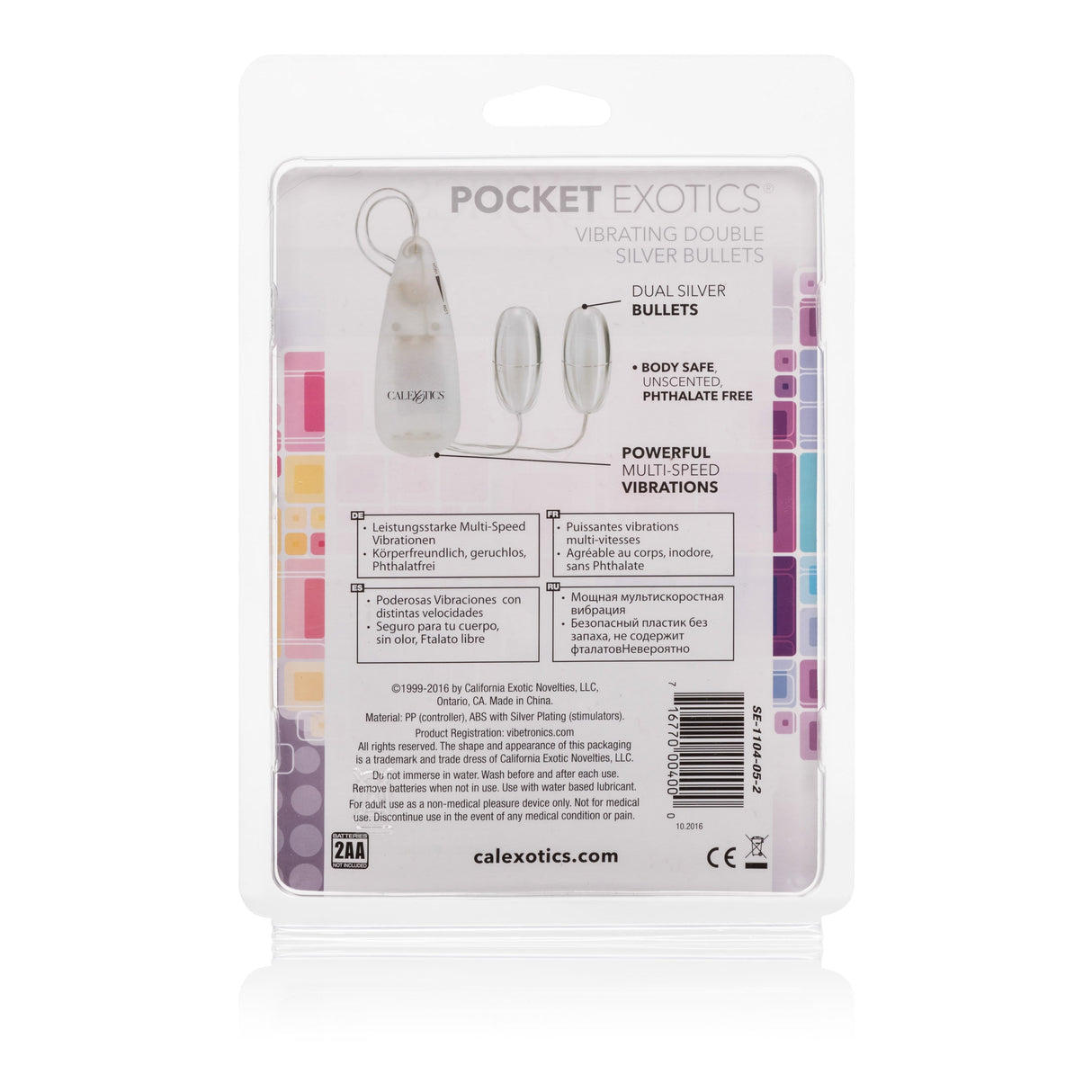 California Exotics - Pocket Exotics Wired Remote Vibrating Double Gold Bullets CherryAffairs