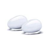 Glas - 2 pc Glass Yoni Eggs Kegel Training Set (Clear) GL1028 CherryAffairs