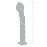 Glas - Blue Spiral Glass Dildo 7.5" (Blue) - CherryAffairs.sg