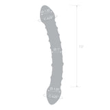 Glas - Double Trouble Glass Dildo 10" (Clear) - CherryAffairs.sg