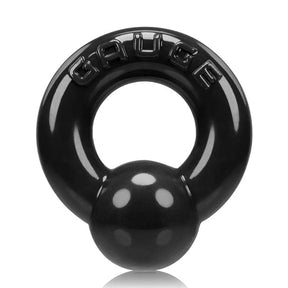 Oxballs - Gauge Super Flex Cock Ring (Black)    Rubber Cock Cage (Non Vibration)