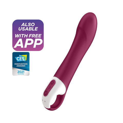 Satisfyer - ឧបករណ៍រំញោច G Spot មានកំដៅ គ្រប់គ្រងតាមអាប់ (ពណ៌ផ្កាឈូក)