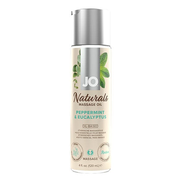 System Jo - Naturals Massage Oil Peppermint & Eucalyptus 120 ml SJ1186 CherryAffairs