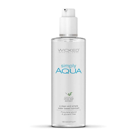 Wicked - Sensual Care Simply Aqua Water Based Lubricant 4 oz WK1030 CherryAffairs